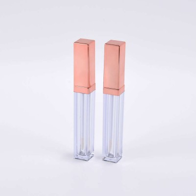 2021 Hot sale rose gold cosmetic packaging  with brush 2.5 ml and 4 ml lip gloss tube